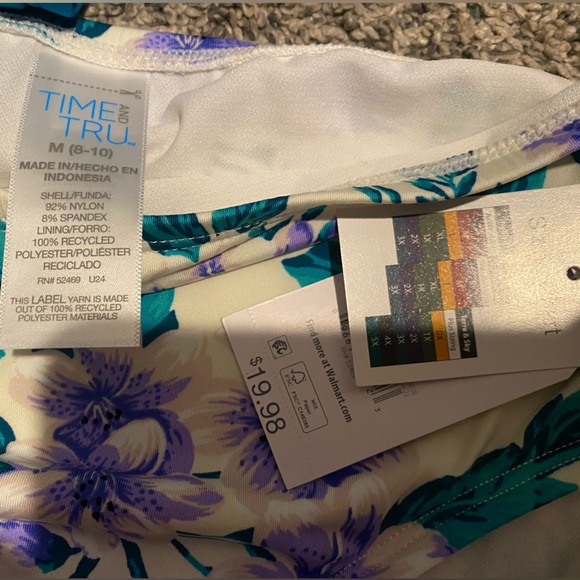 Beautiful pair of mix and match NWT high waisted old the shoulder swim suits - Picture 7 of 10